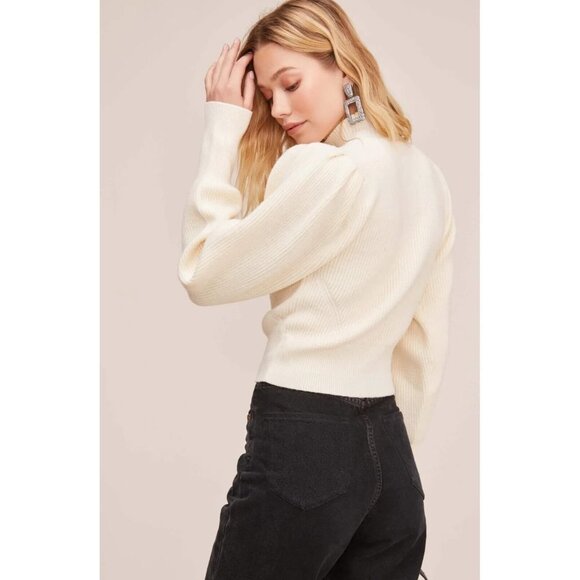 ASTR Womens Lana Mock Neck Sweater Off White Pullover‎ Size Medium - Picture 10 of 11